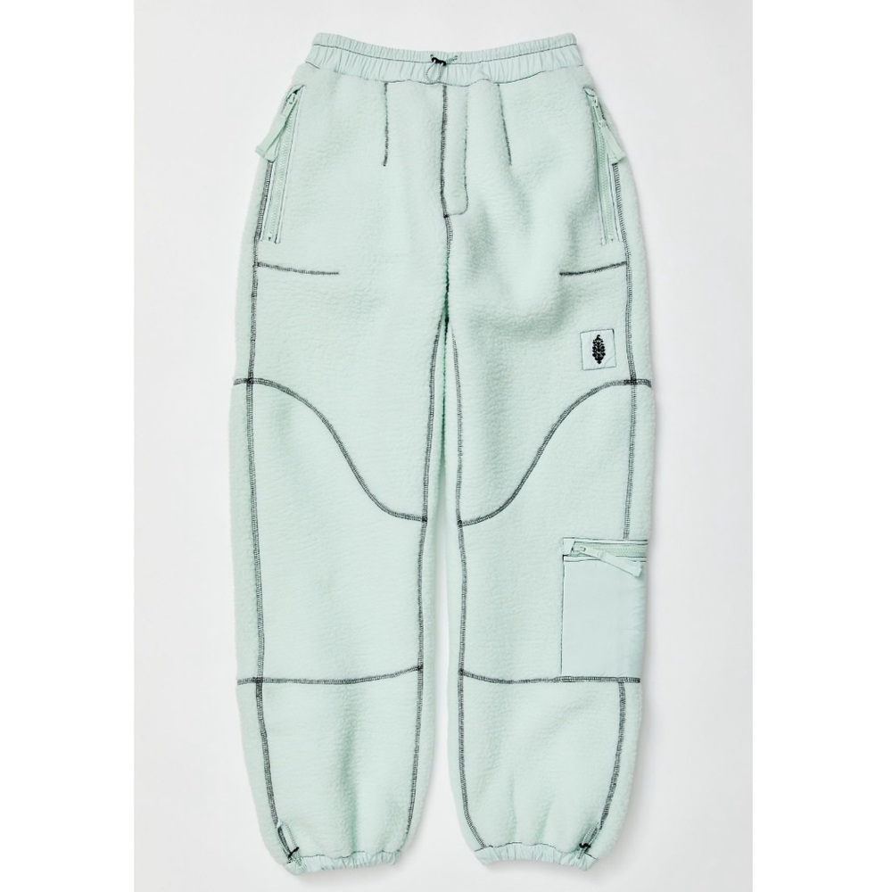 FP Movement Hit The Slopes Fleece Pants Glacial Mist Size Large – NWT Cozy Cargo